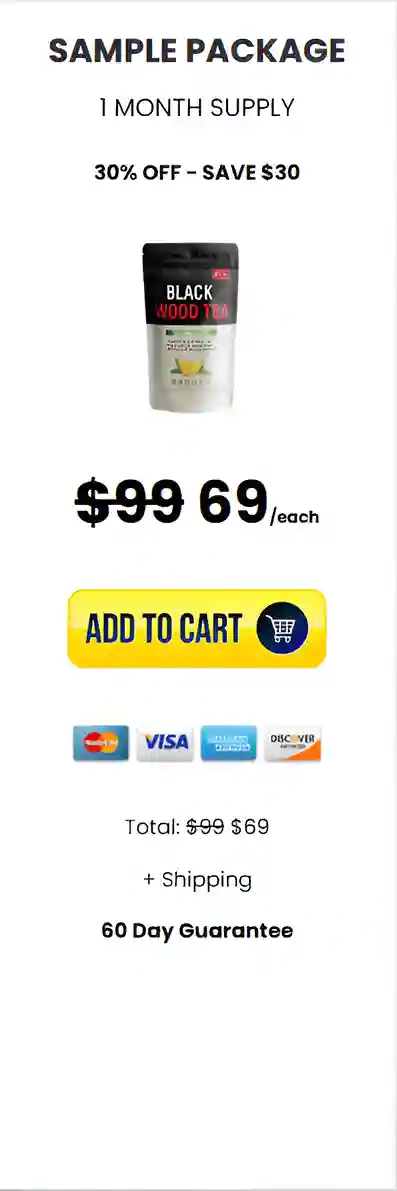 Black Wood Tea 1 pack pricing